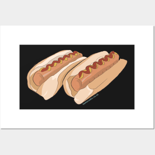 Hand Drawn Hot Dogs Posters and Art